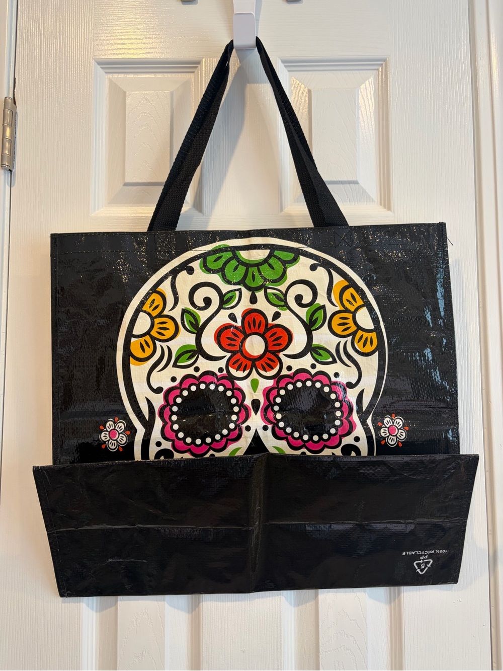 TJ Maxx Sugar Skull Reusable Tote Bag 💀🌹🌼🛍️ - Picture 6 of 8